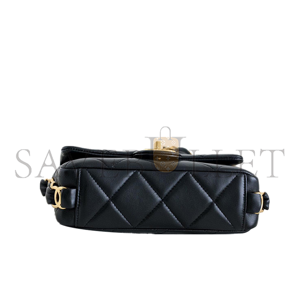 CHANEL DOUBLE C THICK CHAIN COVER MINI BLACK AS5174 (17*12*4.5cm)